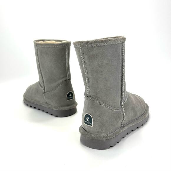 BearPaw Elle Big Girls Winter Boot Size 5 Gray Suede Wool Waterproof Short Boot - Picture 4 of 13